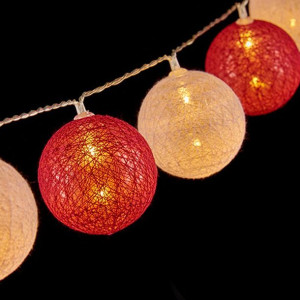Lampka Sznurkowa Kulki LED 2 m Ø 6 cm Różowy