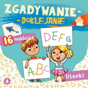 Zgadywanie doklejanie naklejki literki Skrzat