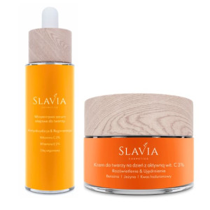 ZESTAW SLAVIA Witaminowe serum do twarzy 30ml + Krem do twarzy 30ml