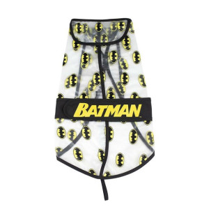 Płaszcz przeciwdeszczowy dla psa Batman Przezroczysty Czarny S