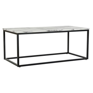 Stolik DKD Home Decor Czarny Biały Metal Drewno MDF (110 x 55 x 45 cm)