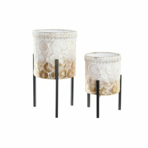 Zestaw doniczek DKD Home Decor 29 x 29 x 54,5 cm Metal (2 Sztuk)