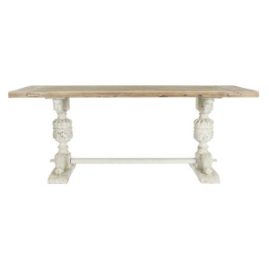 Stoły do Jadalni DKD Home Decor 200 x 90 x 78 cm Jodła Naturalny Biały