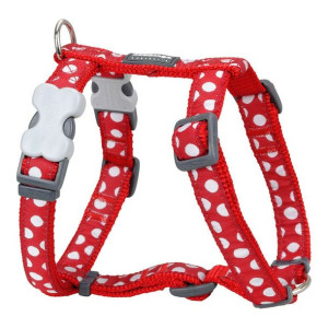 Szelki dla psa Red Dingo Style Biały Kropki 46-76 cm