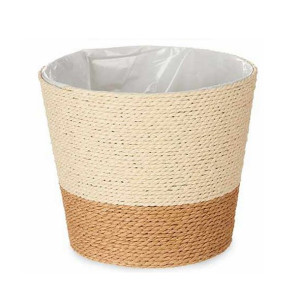 Doniczka Naturalny Brązowy Sznurek Plastikowy (18 x 16 x 18 cm)