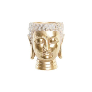 Doniczka DKD Home Decor 17,5 x 17,5 x 21 cm Złoty Budda Żywica