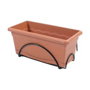 Doniczka Balkonowa z Podstawką Plastiken Terakota polipropylen (50 x 20 cm)