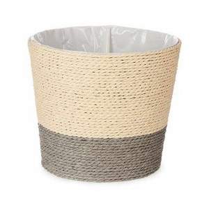 Doniczka Naturalny Brązowy Sznurek Plastikowy (18 x 16 x 18 cm)