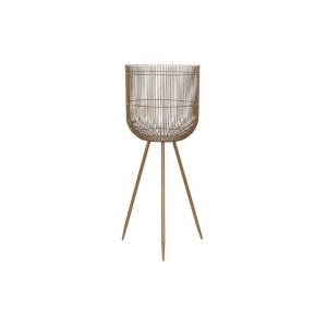 Doniczka DKD Home Decor Złoty Metal (34,5 x 34,5 x 87 cm)