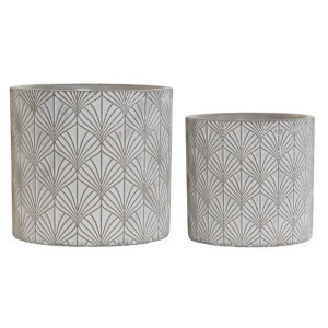 Doniczka DKD Home Decor Szary Cement 17 x 17 x 16 cm