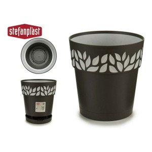 Doniczka Stefanplast STF815 Szary Antracyt Plastikowy 19 x 19 x 19 cm