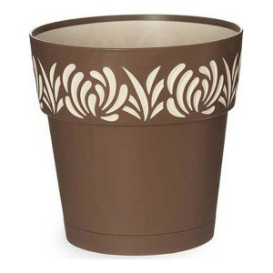 Doniczka Stefanplast Gaia Brązowy Beżowy Plastikowy 19 x 19 x 19 cm