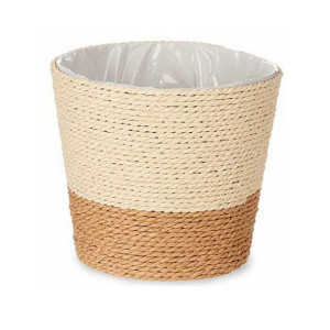 Doniczka Naturalny Brązowy Sznurek Plastikowy (15 x 14 x 15 cm)