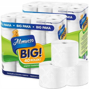 80 Rolek 3 Warstwy Papier Toaletowy Almusso Big