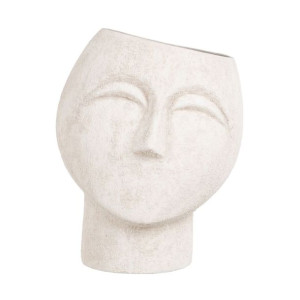 Doniczka 26 x 26 x 28 cm Ceramika Krem