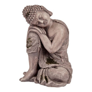 Dekoracyjna figurka ogrodowa Budda Szary Polyresin (23 x 34 x 28 cm)
