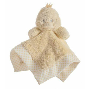 Kocyk - przytulanka    Żółty Kropki 30 x 30 cm dwuwarstwowy