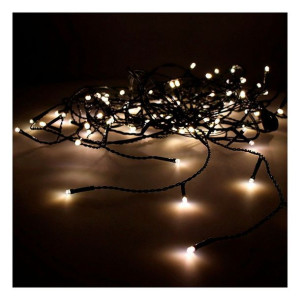 Zasłona z Lampek LED EDM Icicle Easy-Connect Ciepła Biel (200 x 50 cm)