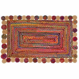 Dywan DKD Home Decor Bawełna Wielokolorowy Juta (200 x 290 x 1 cm)