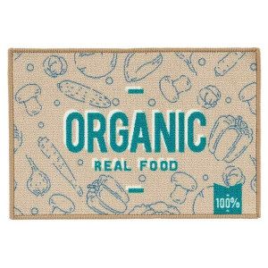 Dywan Organic Beżowy Niebieski Kolor Zielony Poliamid (40 x 1 x 60 cm)