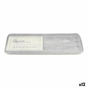 Mata do kąpieli Beauty Products Szary Biały (40 x 1,5 x 60 cm) (12 Sztuk)