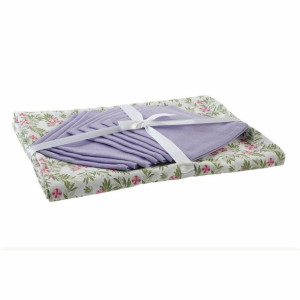 Obrus i serwetki DKD Home Decor 150 x 250 x 0,5 cm Biały Kolor Zielony