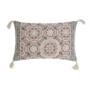 Poduszka DKD Home Decor 60 x 5 x 30 cm Beżowy Kasztanowy Płytka Boho