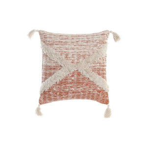 Poduszka DKD Home Decor Beżowy Pomarańczowy 45 x 10 x 45 cm Frędzle
