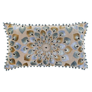 Poduszka DKD Home Decor 36 x 15 x 60 cm Beżowy Niebieski