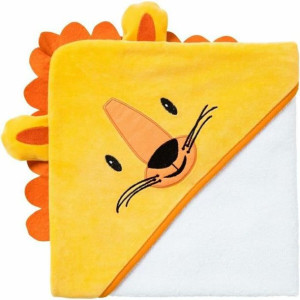 Ręcznik-poncho z kapturem Babycalin 75 x 75 cm Żółty