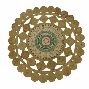 Dywan DKD Home Decor Brązowy Wielokolorowy (120 x 120 x 0,75 cm)