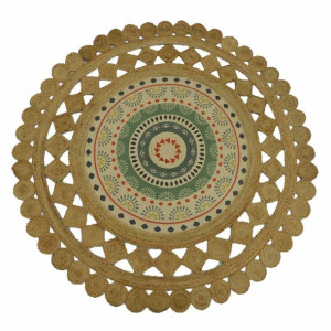 Dywan DKD Home Decor Brązowy Wielokolorowy (200 x 200 x 0,75 cm)