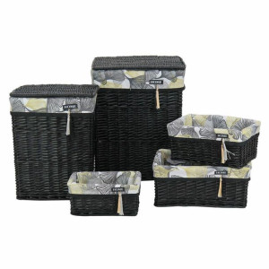 Kosz na pranie DKD Home Decor Bawełna wiklinowy (44 x 34 x 56 cm) (5 pcs)