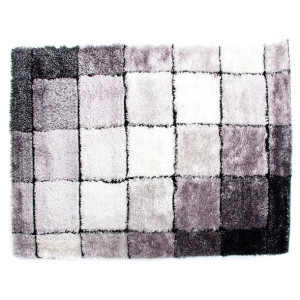 Dywan DKD Home Decor Czarny Poliester Biały W kratkę 120 x 180 x 2 cm