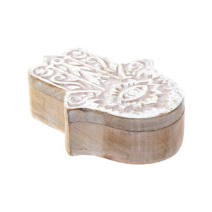 Pudełko na biżuterię DKD Home Decor Naturalny Drewno mango 23 x 15 x 15 cm