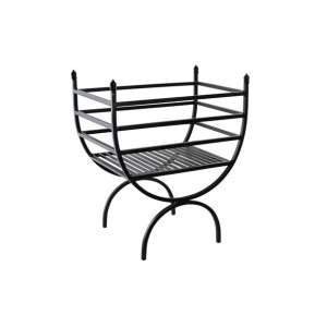 Przybory kominkowe DKD Home Decor Stojak na Drewno Stal (48 x 30 x 57 cm)