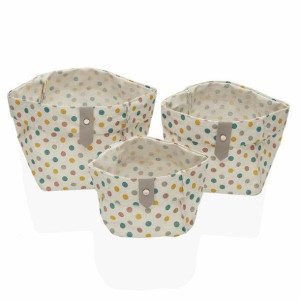 zestaw koszyków Versa Springdots Poliester Materiałowy (3 pcs)