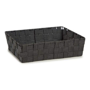 Koszyk Materiał Pleciony Czarny (21 x 8,5 x 34 cm)