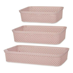 Uniwersalne pudełko Różowy Plastikowy (3 pcs)