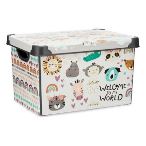 Schowek z pokrywką World Z uchwytami Plastikowy 22 L (30 x 23,5 x 40 cm)