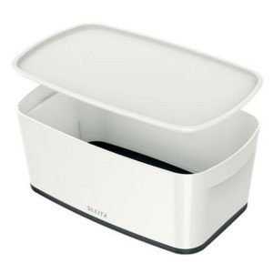 Schowek z pokrywką Leitz MyBox WOW Czarny Biały ABS (31,8 x 12,8 x 19,1 cm)