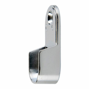 Uchwyt drążka do szafy Stor Planet 2,5 x 1,5 cm Srebrzysty (2 Sztuk)