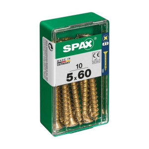 Pudełko śrubek SPAX Yellox Drewno Płaska głowa 10 Części (5 x 60 mm)
