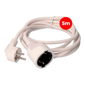 Przedłużacz EDM 3 x 1,5 mm Biały 5 m