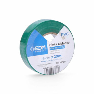 Taśma izolacyjna EDM Kolor Zielony PVC (20 m x 19 mm)