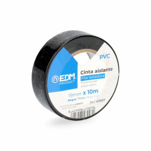 Taśma izolacyjna EDM Czarny PVC (10 m x 19 mm)