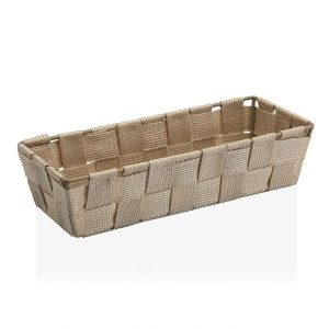 Koszyk Versa Beżowy Średni Materiałowy (19 x 9 x 19 cm)