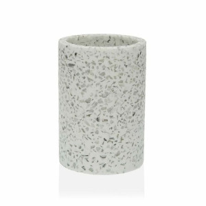 Stojak na szczoteczki do zębów Versa Biały Żywica (7,3 x 10,4 x 7,3 cm)