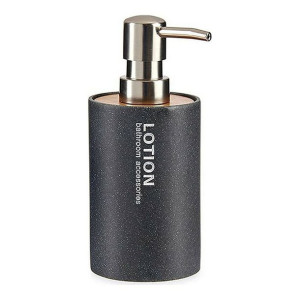 Dozownik mydła Szary Metal Żywica Bambus (7 x 16,5 x 7 cm)