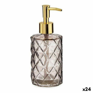 Dozownik mydła Złoty Antracyt Szkło ABS 24 Sztuk (330 ml)